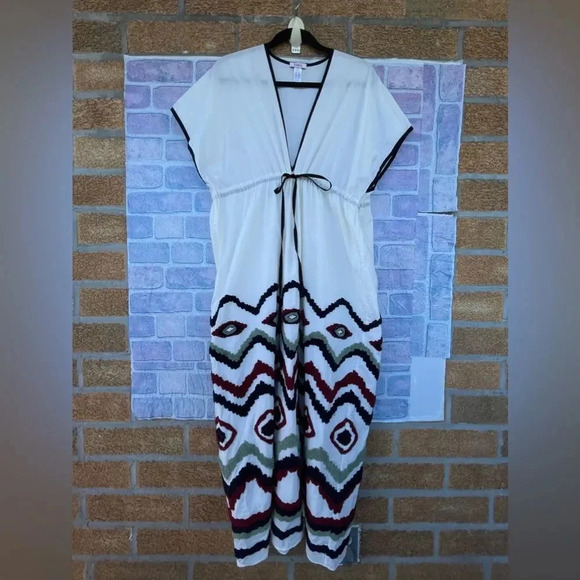 ERES Cigale Drawstring Embroidered Midi Dress s/m - Picture 6 of 16